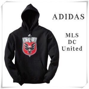 Adidas MLS DC United Primary Logo Hoodie Black New